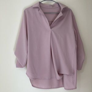 no tag, pink work shirt blouse, very stylish when tucked in!! :)